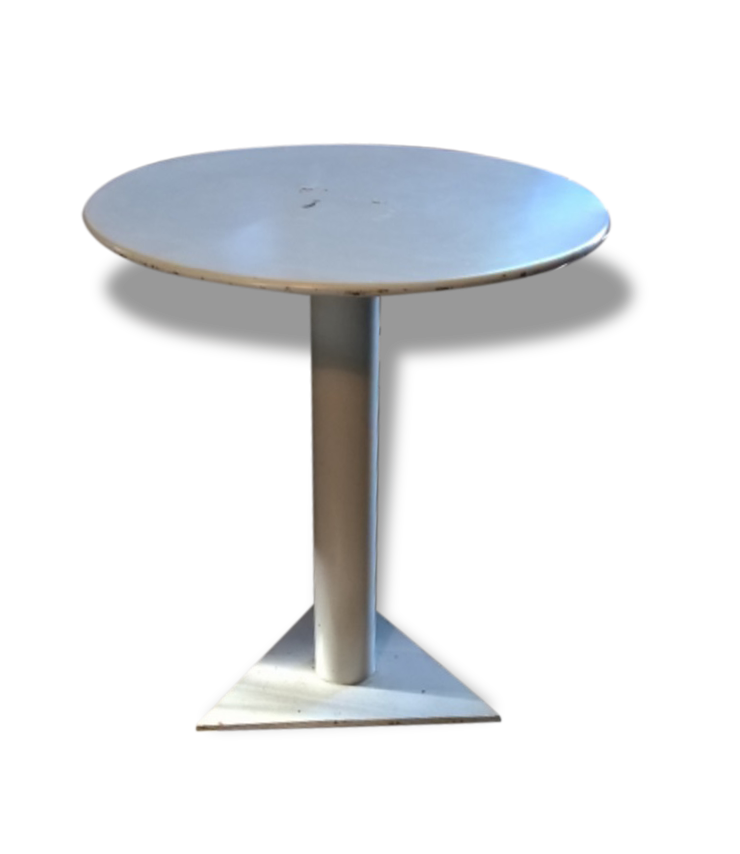 Table ronde bistrot / guéridon acier gris