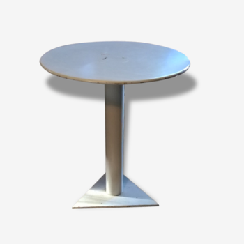 Table round Bistro / gray steel table