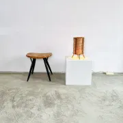 Louis Sognot Bamboo And Parchement Table Lamp, France, 1960S