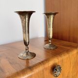 Pair of Decorative Brass Vases