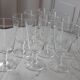 Lot de 10 verres à vin / eau gravés années 50