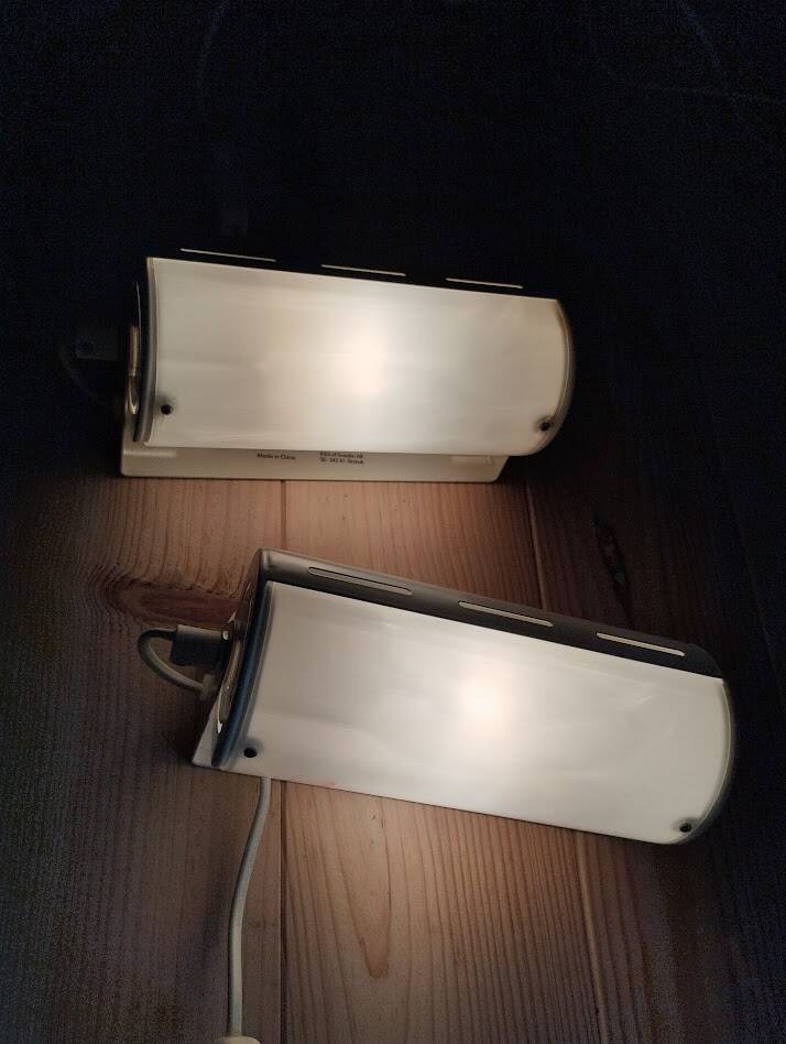 SMYG wall lights duo – IKEA Model Typ V1013 – 2000s design – ecru