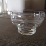 Set of 4 engraved crystal bowls - 1920s/1930s