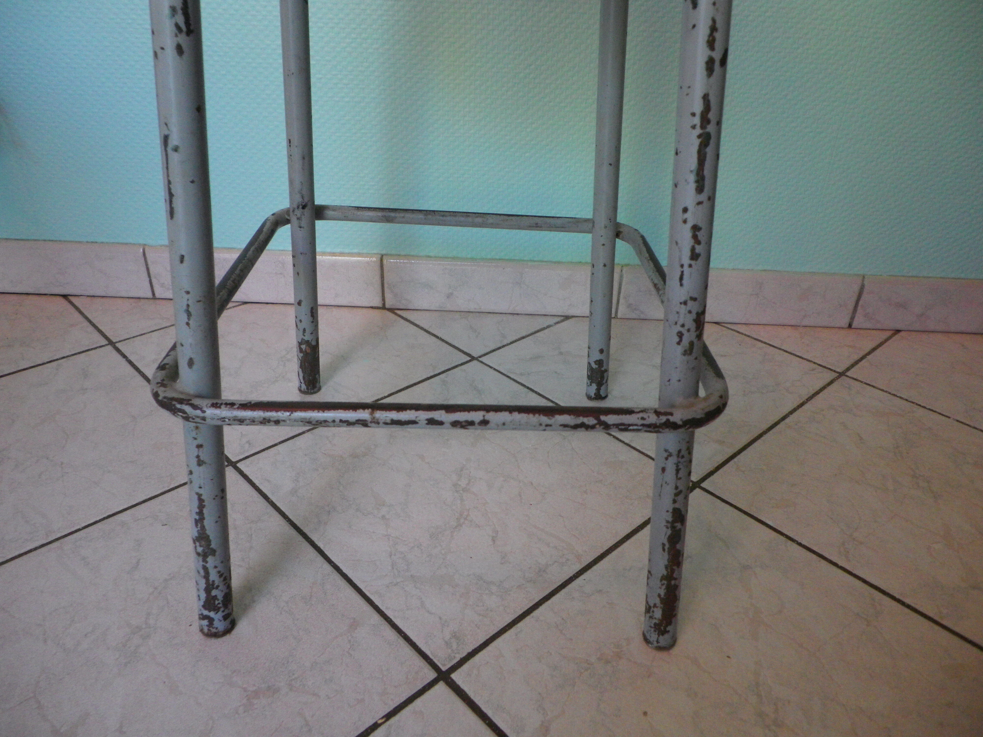 Tabouret industriel d'atelier 1960