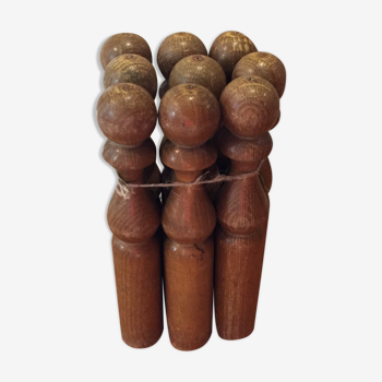 Jeu de quilles ancien en bois