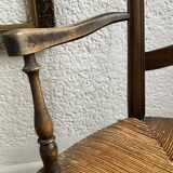 Armchair country paillé XIXth