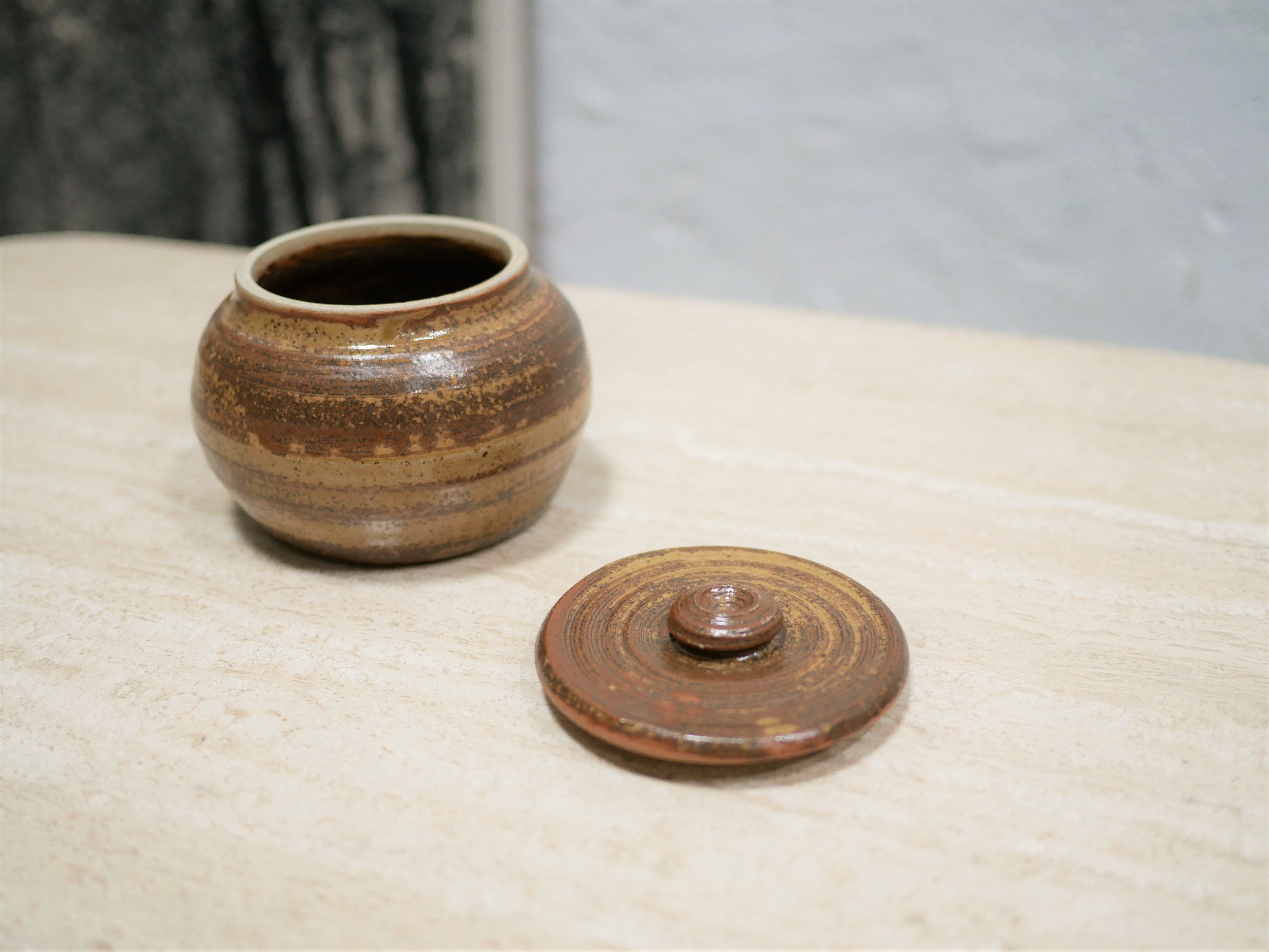 Vintage sandstone sugar pot