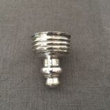 Glass sugar sprinkler and silver metal