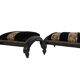 Pair of blackened wooden footstools, Napoleon III period