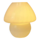 1970s white glass mushroom table lamp