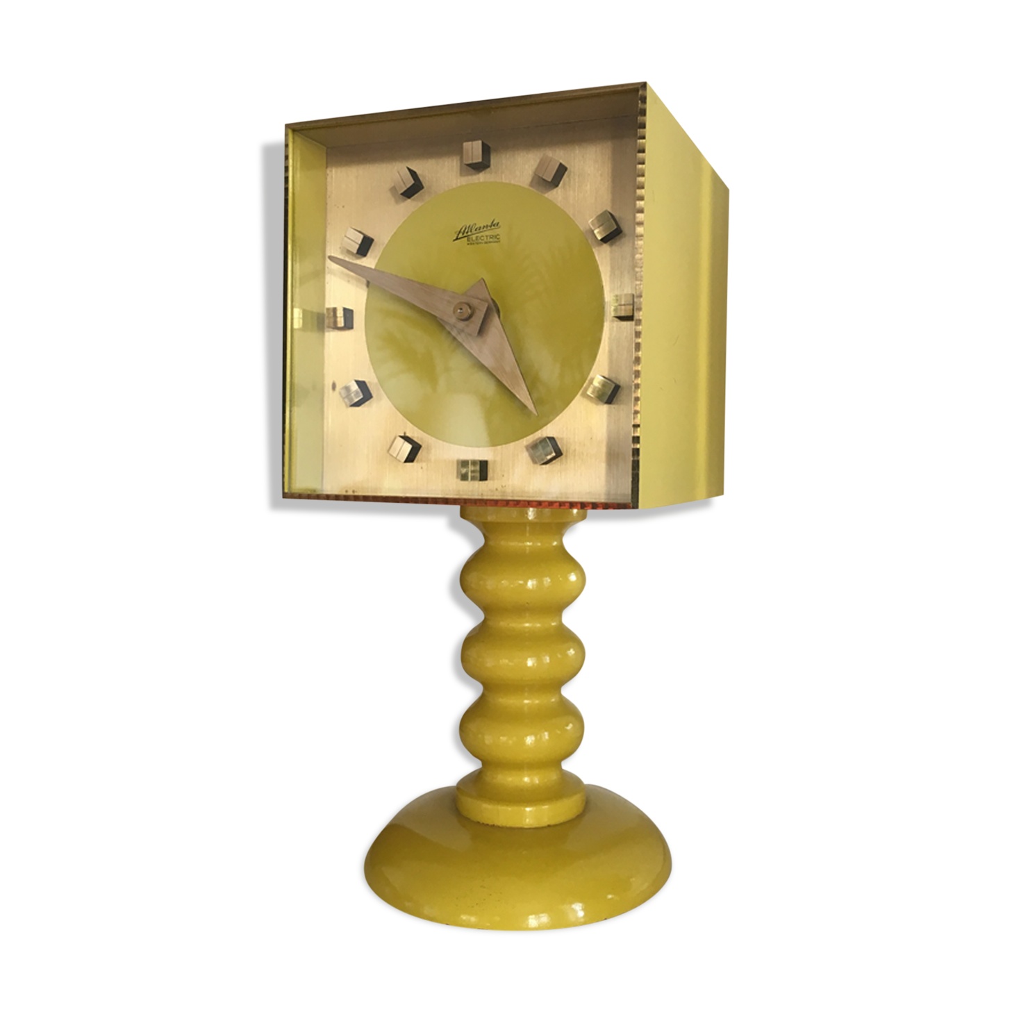 Modernist German metal clock 70s