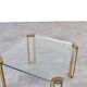Tables basses Hollywood Regency en laiton et verre par Peter Ghyczy, années 1970, ensemble