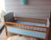 Bed baby/child of the 50s in wood and rattan