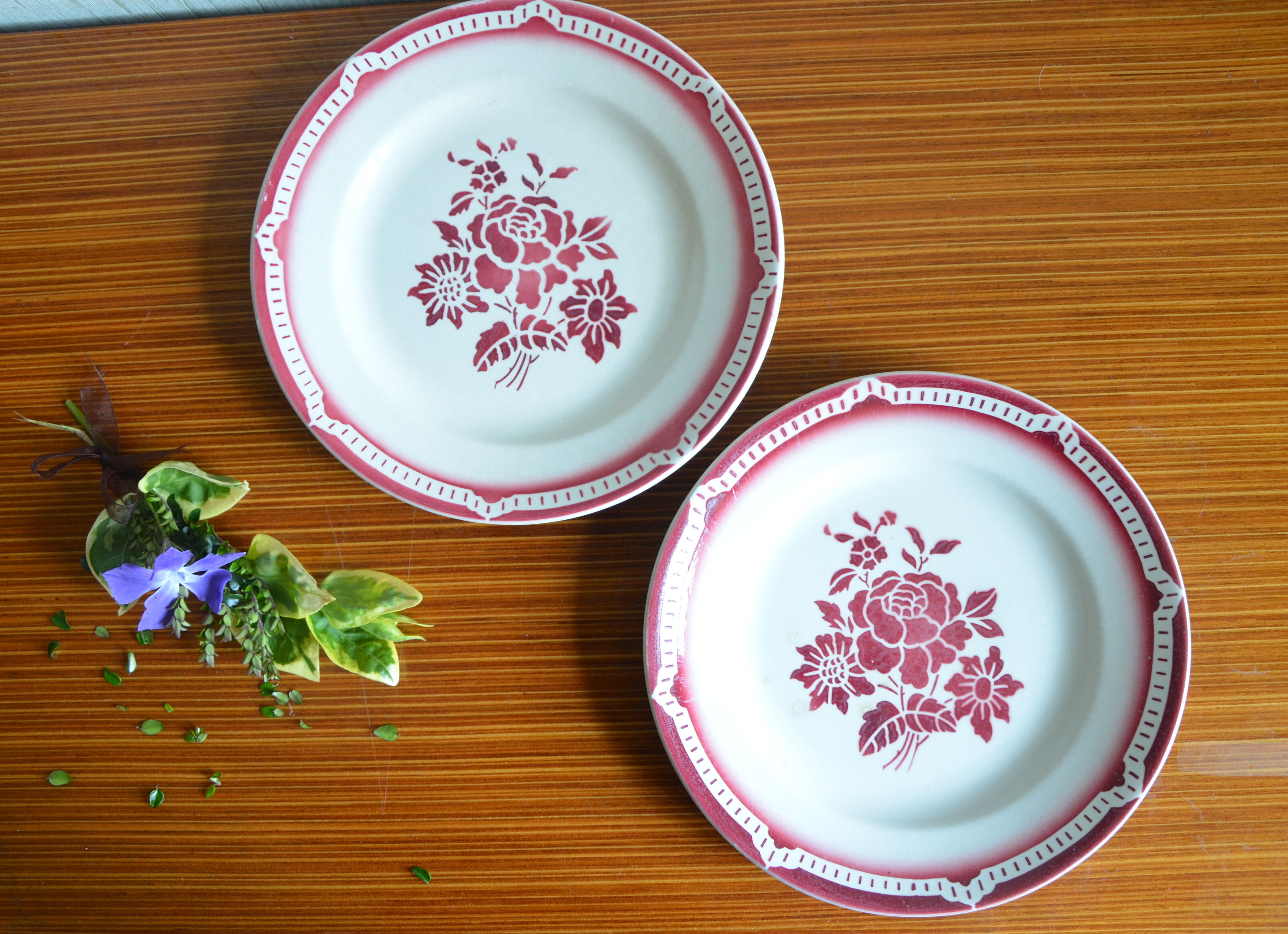 Lot de 2 assiettes Digoin et Sarreguemine, collection cevennes