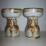 Pair of Keraluc Quimper candle holders