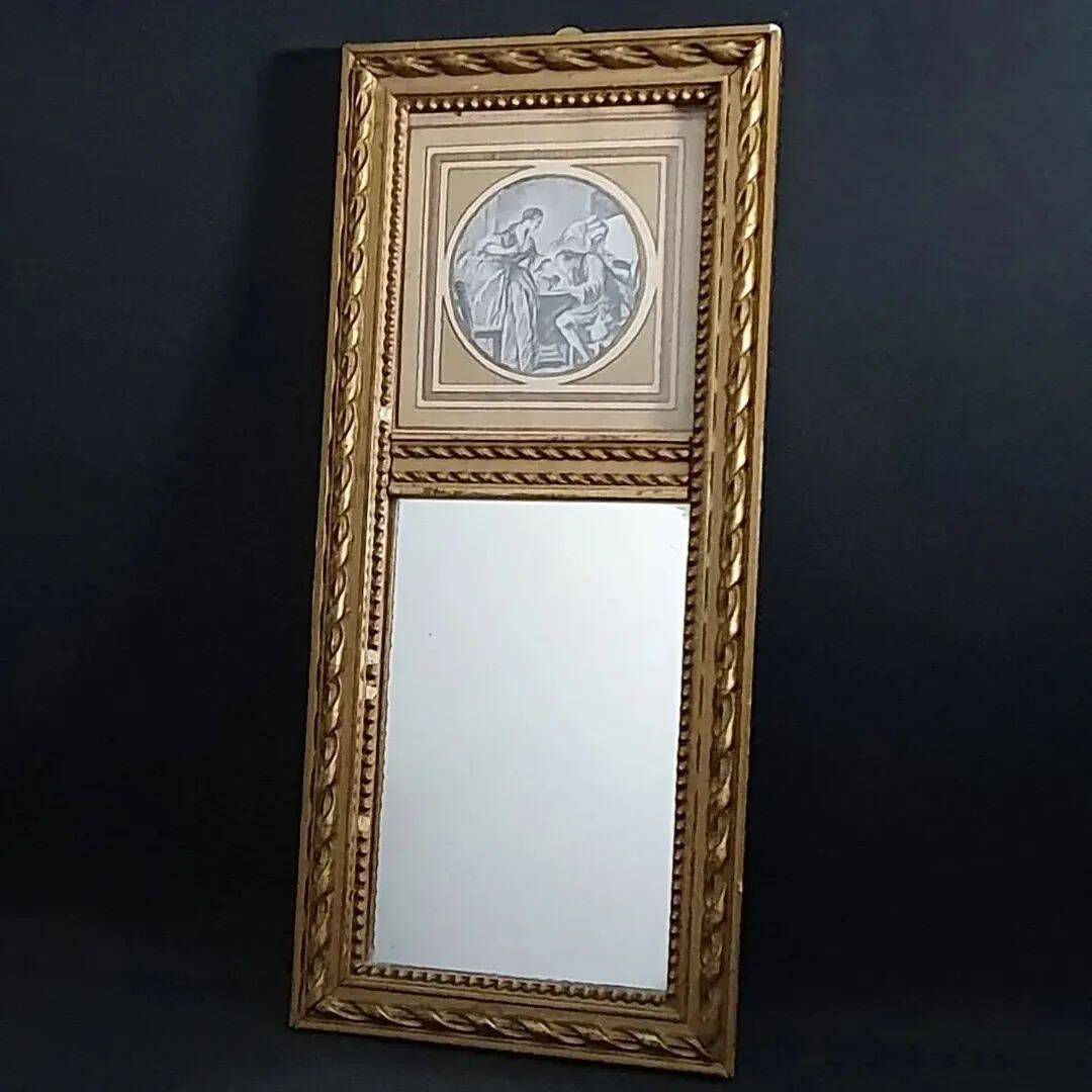 Small antique mirror "mini trumeau"