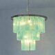 Italian Sea Green Murano Glass Sputnik Chandelier – Modern Mazzega Style