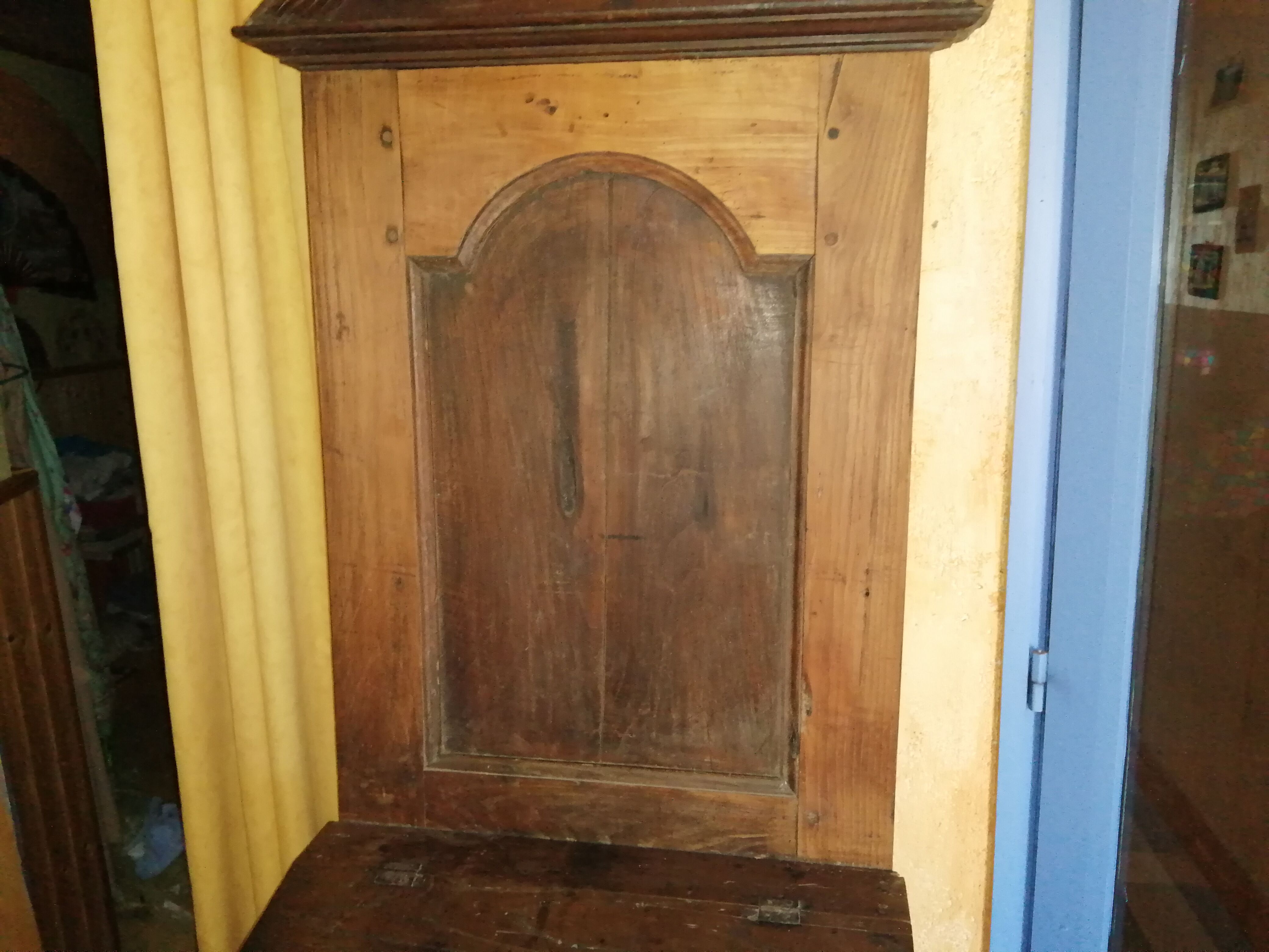French Oratory prayer storage cabinet in walnut