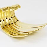 Up to four mid-century brass wall hooks by Herta Baller, Austria, 1950s.