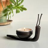 Brutalist Snail Candle Holder Vintage
