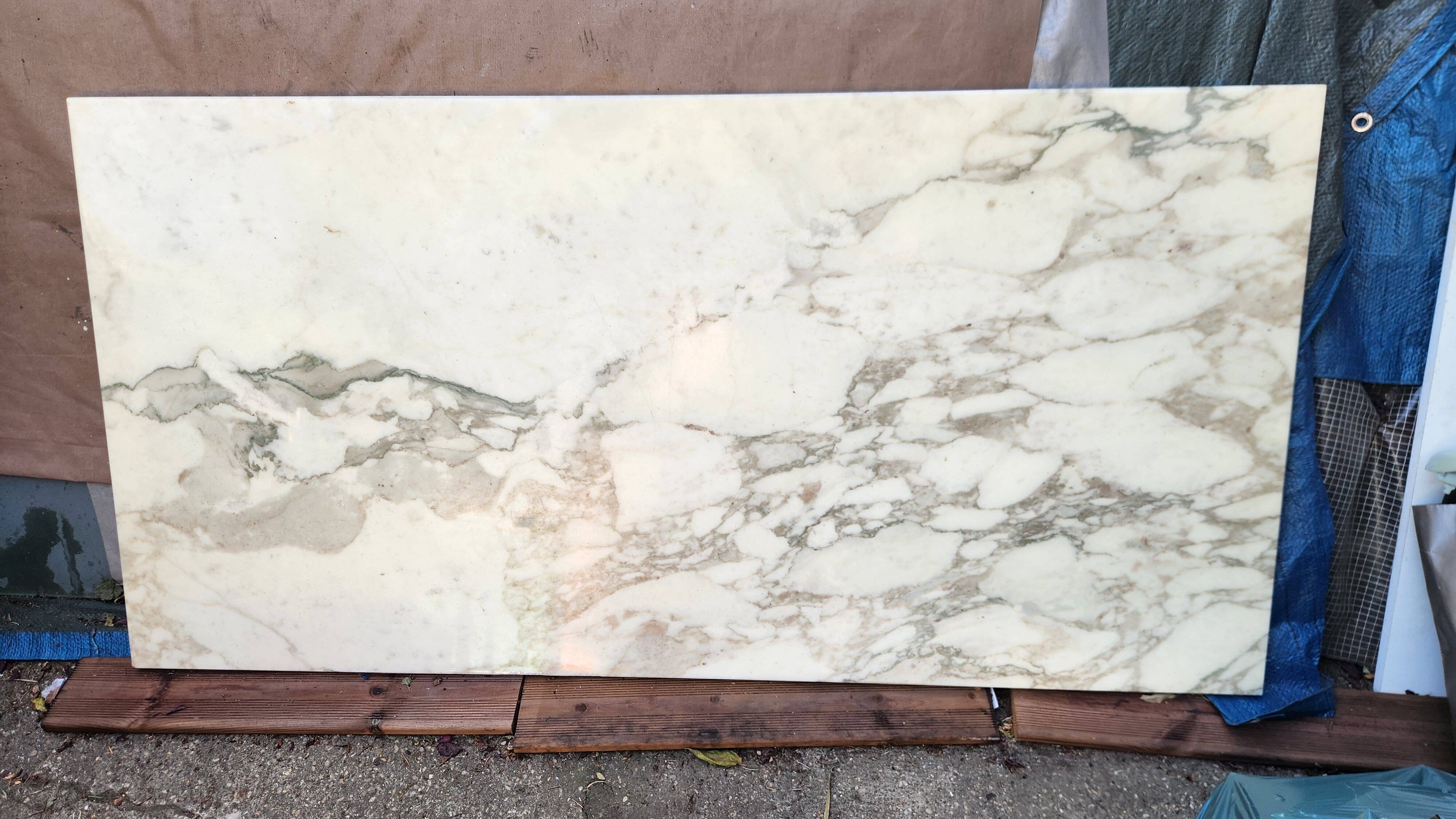 Bureau Knoll design marbre blanc
