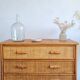 Commode en rotin, circa 1970