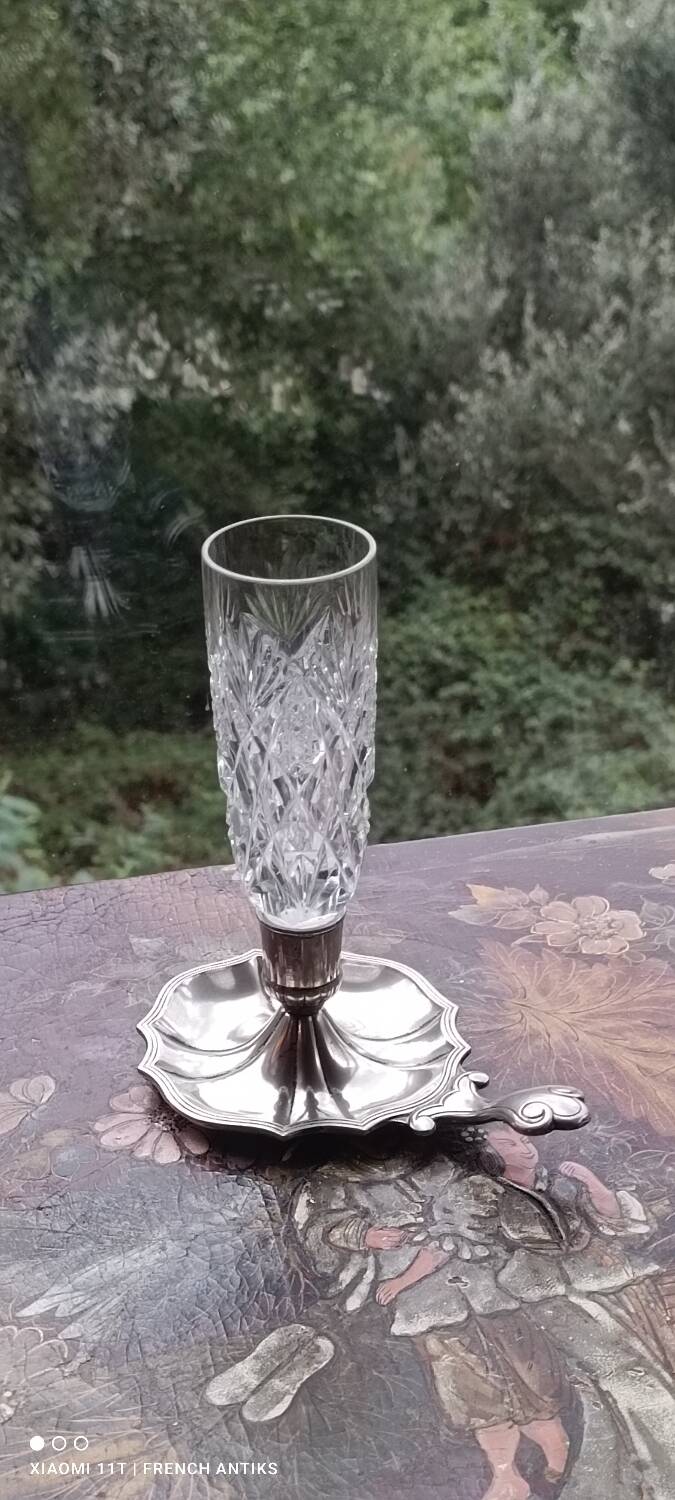 Saint Louis crystal candlestick, Florence model