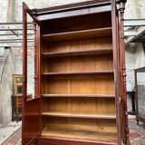 Speckled mahogany bookcase of Napoleon III XIX century