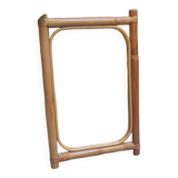 Miroir rotin 60's