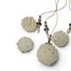 Cascade 4 balls pendant lamp with "bubble glass" shades