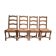Serie de 4 chaises "os de mouton" à assises paillees