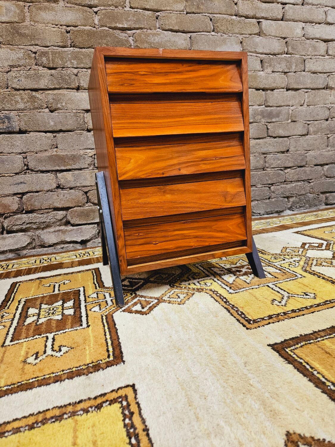 Small Scandinavian teak chest of drawers 5 drawers