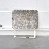 Folding metal table