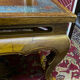 Chinese, Asian wooden coffee table nature peacock scene