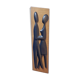 Midcentury Wall Wood Sculpture Lovers, 1970s