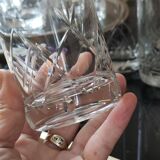 Set of 4 cut crystal orangeade glasses