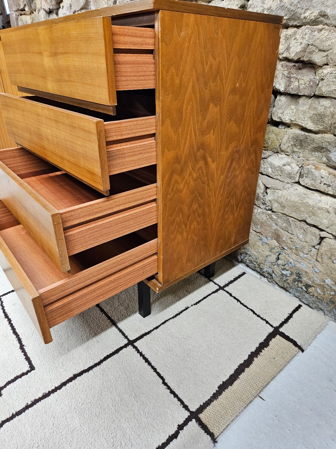 Sideboard in teak veneer 1970