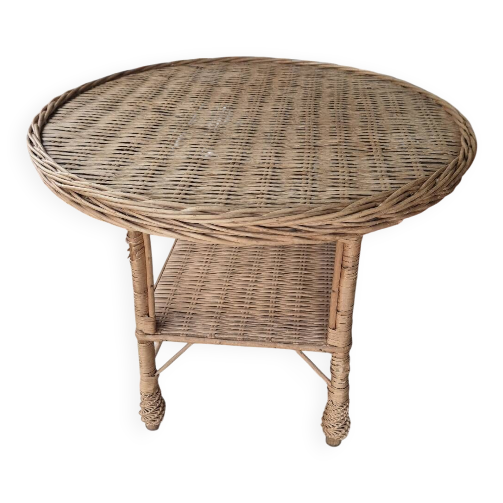 Wicker rattan coffee table
