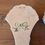 Pair of bouquet holders in Nevers earthenware - By Marest Frères