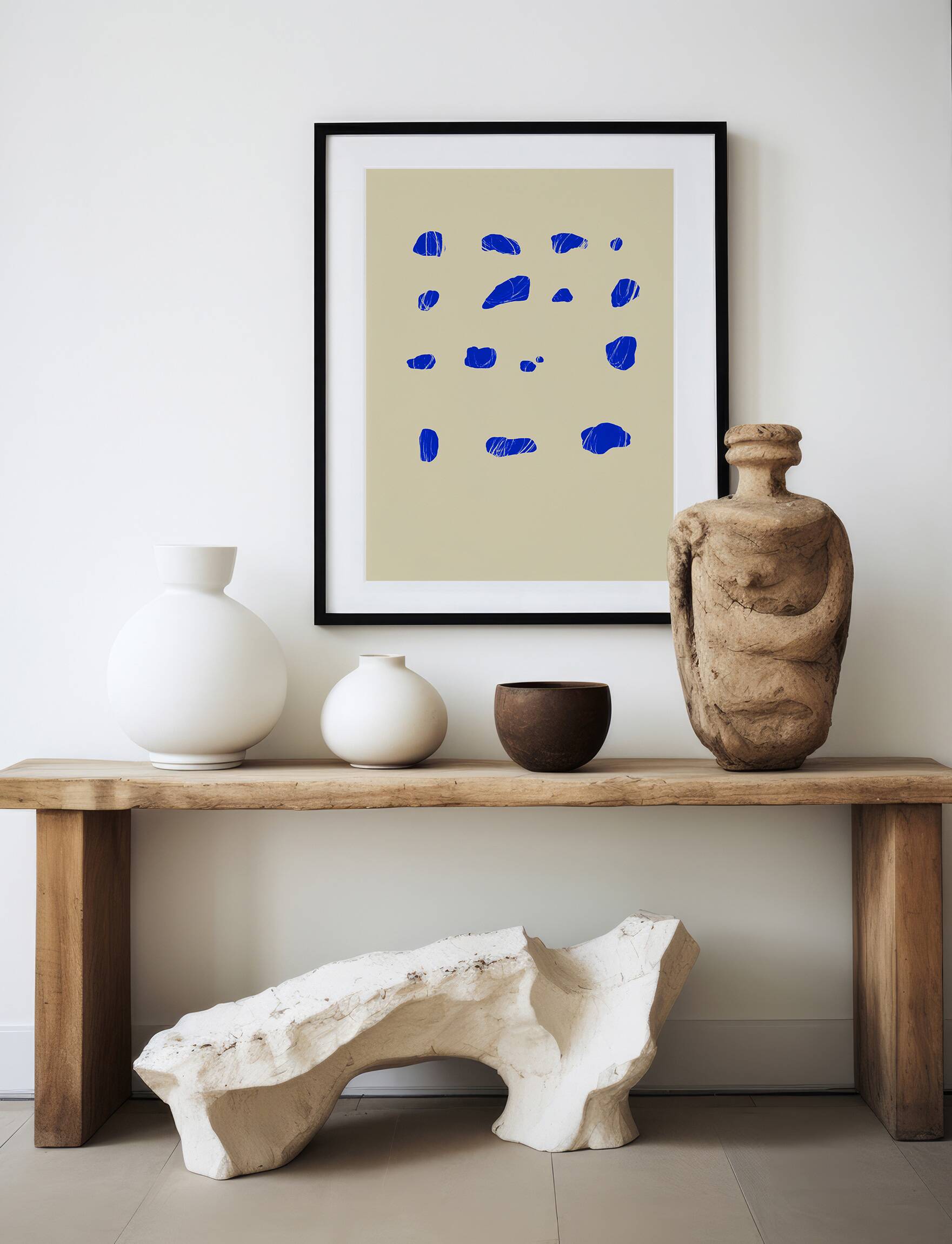 Impression giclée abstraite bleue, 50x70cm