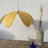 Suspension flower petal yellow vintage 70s