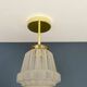 Pendant / Ceiling light with vintage art deco globe in frosted glass