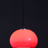Suspension rouge Harvey Guzzini des années 1970 pour Meblo, Italie