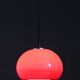 1970s Harvey Guzzini Red Pendant Light for Meblo, Italy