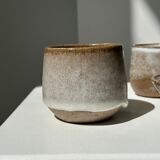 Meeting of three ceramic pieces: ice cup, small cup and small cup