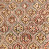 6x10 Pale Red Green Tribal Wool Kilim Rug, 189x300Cm