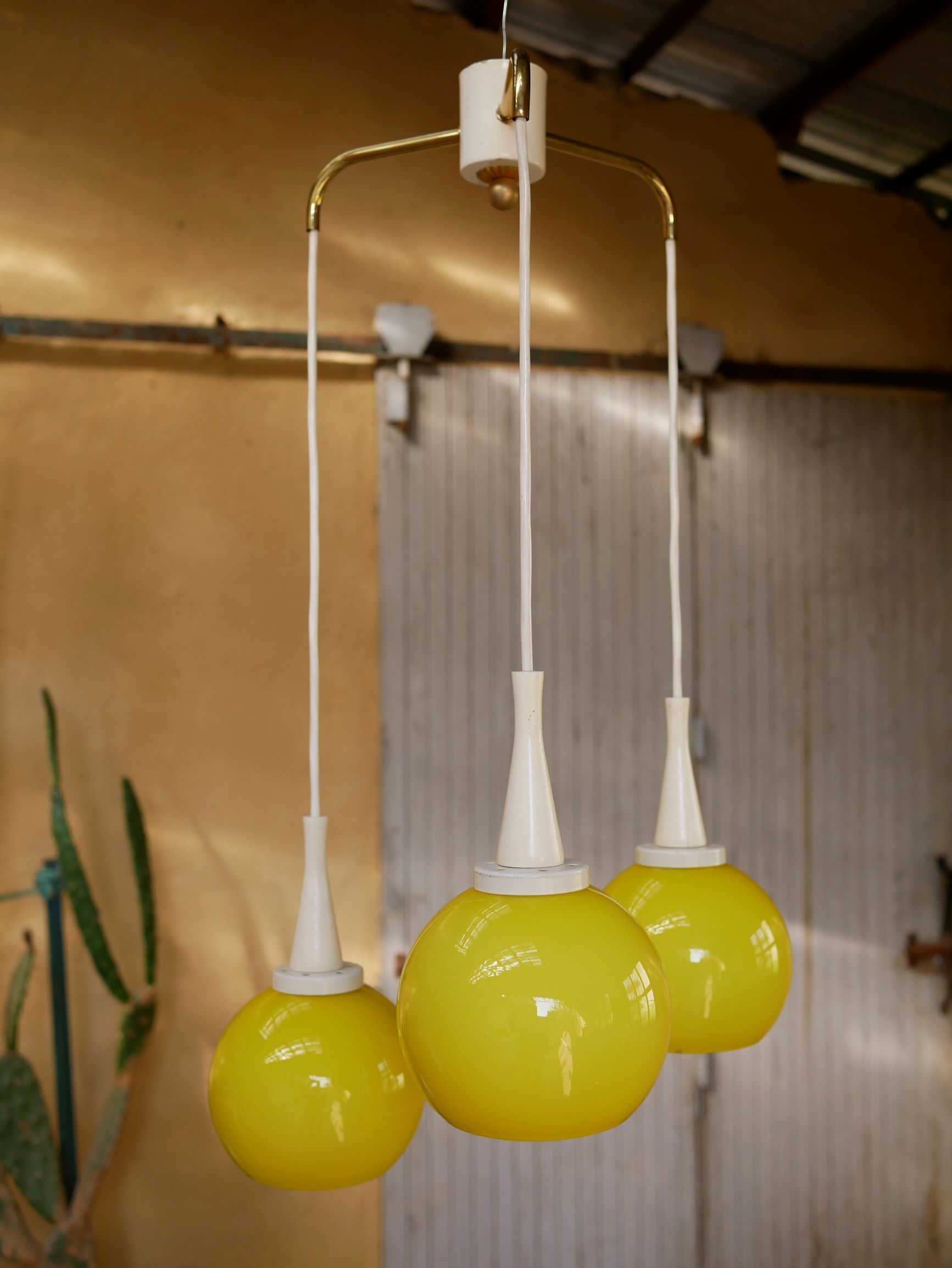 Hanging lamp cascade 3 vintage globes