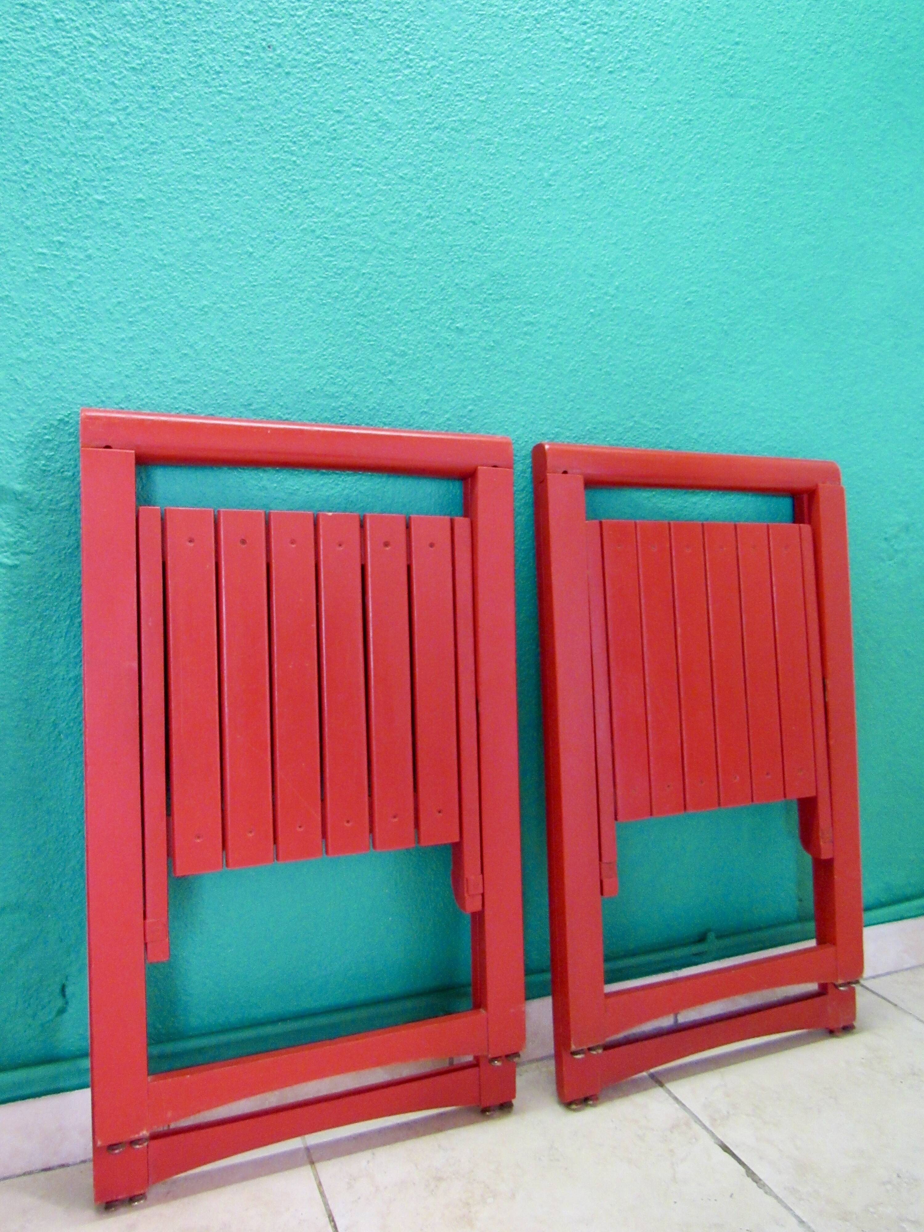Pair of folding chairs, vintage Habitat
