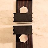 Art Deco pair of bookends in Macassar ebony.