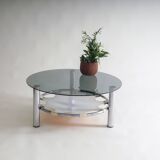 Space Age Glass And Chrome Coffee Table